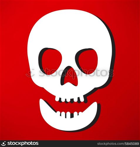 Skull icon isolated