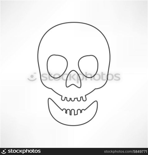 Skull icon isolated