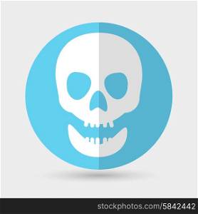 Skull icon on a white background