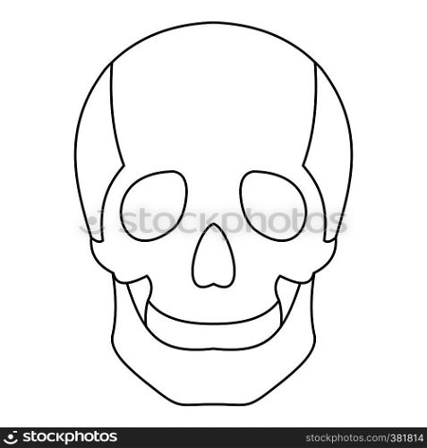 Skull icon. Outline illustration of skull vector icon for web. Skull icon, outline style