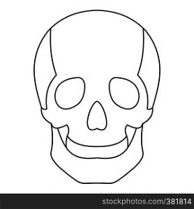 Skull icon. Outline illustration of skull vector icon for web. Skull icon, outline style
