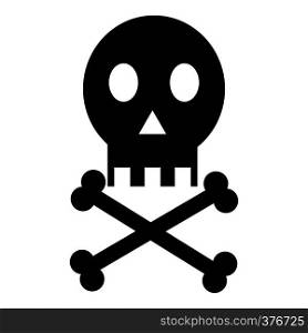 Skull icon. Simple illustration of skull vector icon for web. Skull icon, simple style