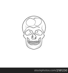 skull icon vector design templates white on background