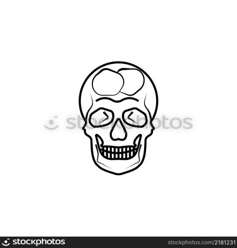 skull icon vector design templates white on background