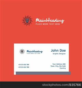 Skull logo Design with business card template. Elegant corporate identity. - Vector