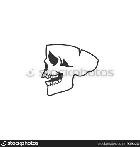 Skull logo icon design vector template illustration