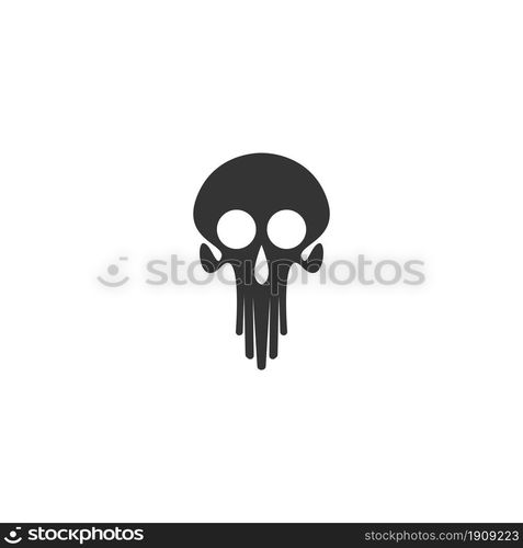 Skull logo icon design vector template illustration