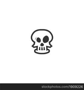 Skull logo icon design vector template illustration
