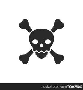 Skull logo icon vector illustration flat design