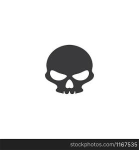 Skull logo vector illustration flat design