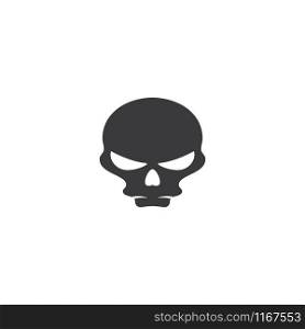 Skull logo vector illustration flat design