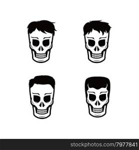 skull. man skull template theme vector art illustration