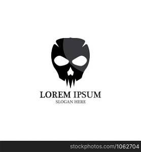 Skull mask logo and symbol