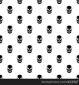 Skull pattern seamless in simple style vector illustration. Skull pattern vector