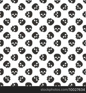 Skull seamless pattern, hand drawn sketch vector illustration.. Skull seamless pattern, hand drawn sketch vector illustration