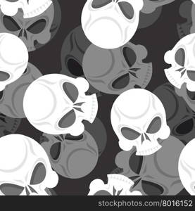 Skull seamless pattern. Head Sklet 3d background. Death of ornament.&#xA;