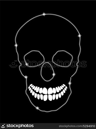 Skull Sign Isolated on Black Background. Vector Illustration EPS10. Skull Sign Vector Illustration
