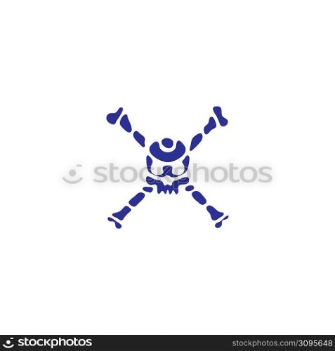 Skull simple logo design