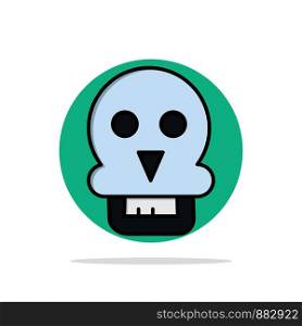 Skull, Skull Death, Medical, Man Abstract Circle Background Flat color Icon