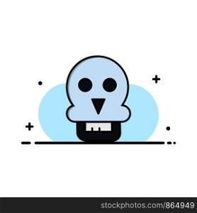 Skull, Skull Death, Medical, Man Business Logo Template. Flat Color