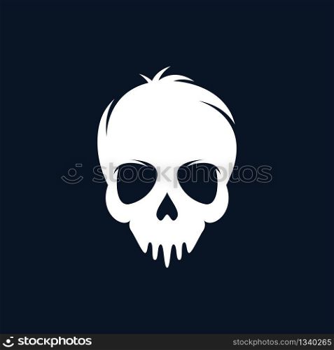 Skull vector icon illustration design