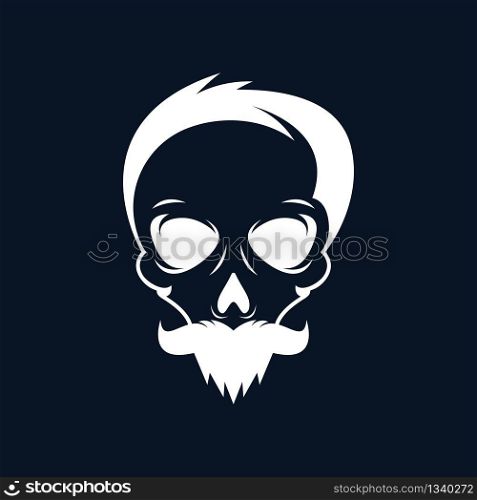 Skull vector icon illustration design