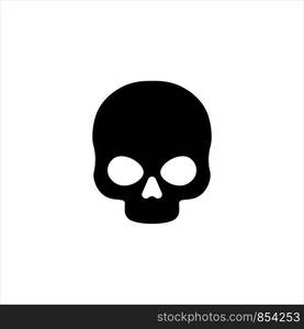 Skull Vector Icon on white background.