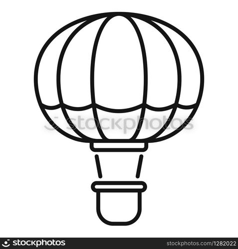 Sky air balloon icon. Outline sky air balloon vector icon for web design isolated on white background. Sky air balloon icon, outline style