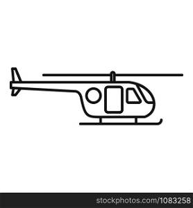 Sky ambulance helicopter icon. Outline sky ambulance helicopter vector icon for web design isolated on white background. Sky ambulance helicopter icon, outline style
