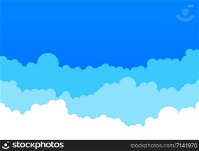 Sky and Clouds Background. Stylish design with a flat poster, flyers, postcards, web banners. Vector stock illustration. Sky and Clouds Background. Stylish design with a flat poster, flyers, postcards, web banners. Vector stock illustration.