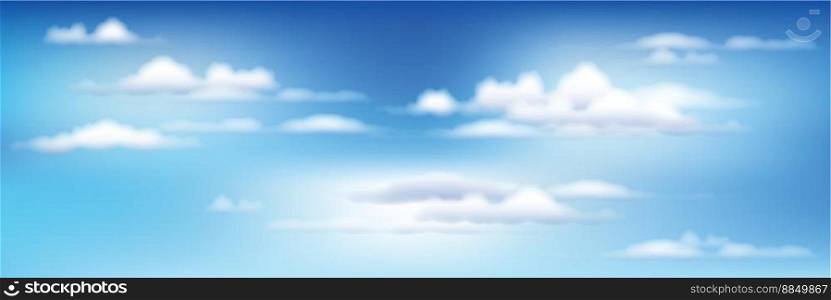 Sky and clouds vector image