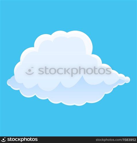 Sky autumn cloud icon. Cartoon of sky autumn cloud vector icon for web design isolated on white background. Sky autumn cloud icon, cartoon style