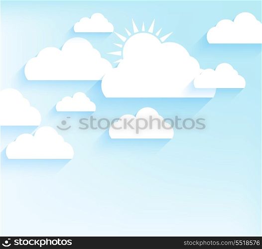 Sky background in flat style
