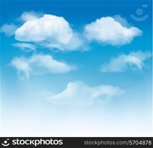 Sky background with clouds. Vector.