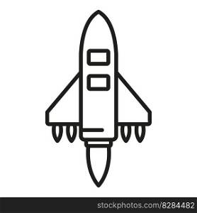Sky booster icon outline vector. Rocket space. Start ship. Sky booster icon outline vector. Rocket space