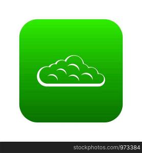 Sky cloud icon digital green for any design isolated on white vector illustration. Sky cloud icon digital green