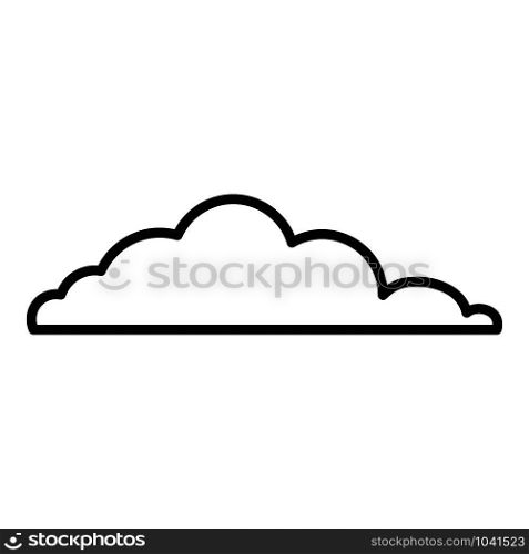 Sky cloud icon. Outline sky cloud vector icon for web design isolated on white background. Sky cloud icon, outline style