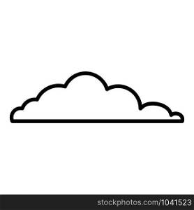 Sky cloud icon. Outline sky cloud vector icon for web design isolated on white background. Sky cloud icon, outline style
