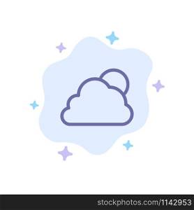 Sky, Cloud, Sun, Cloudy Blue Icon on Abstract Cloud Background