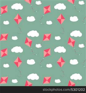 Sky Dragon and Cloud Seamless Pattern Background Vector Illustration. Sky Dragon and Cloud Seamless Pattern Background Vector Illustra