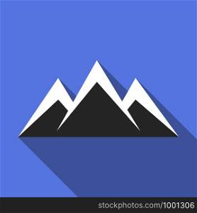 Sky mountain icon. Flat illustration of sky mountain vector icon for web design. Sky mountain icon, flat style