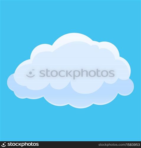 Sky nature cloud icon. Cartoon of sky nature cloud vector icon for web design isolated on white background. Sky nature cloud icon, cartoon style