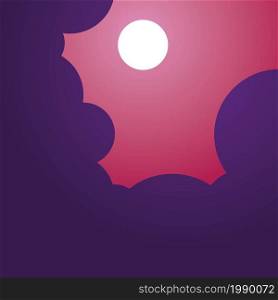 sky night cloudy vector illustration background design template