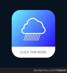 Sky Rain, Cloud, Nature, Spring Mobile App Button. Android and IOS Line Version