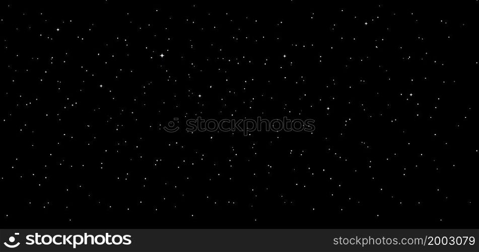 Sky starry. Black night background with star. Starry galaxy space. 8bit texture in flat style. Dark universe with twinkle constellation. Cosmos background. Vector.. Sky starry. Black night background with star. Starry galaxy space. 8bit texture in flat style. Dark universe with twinkle constellation. Cosmos background. Vector