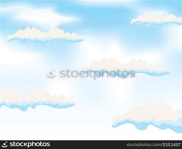 Sky2. The blue sky and clouds on it. A vector illustration