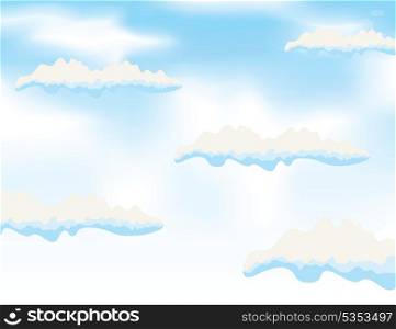 Sky2. The blue sky and clouds on it. A vector illustration