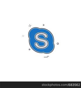 skype social icon vector design