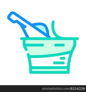 skyr milk product color icon vector. skyr milk product sign. isolated symbol illustration. skyr milk product color icon vector illustration