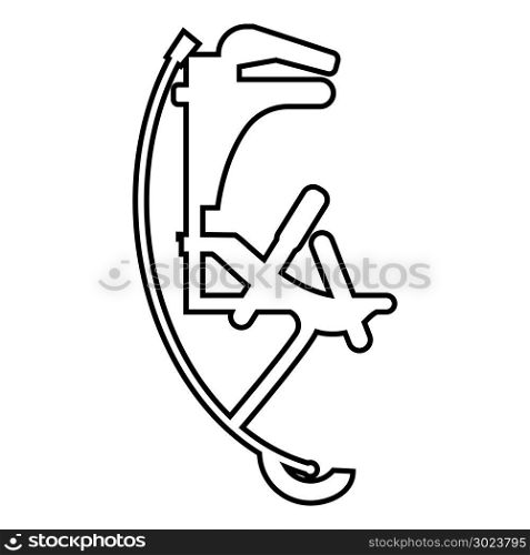Skyrunner jumper for high jump, jumping boots icon black color vector illustration flat style simple image